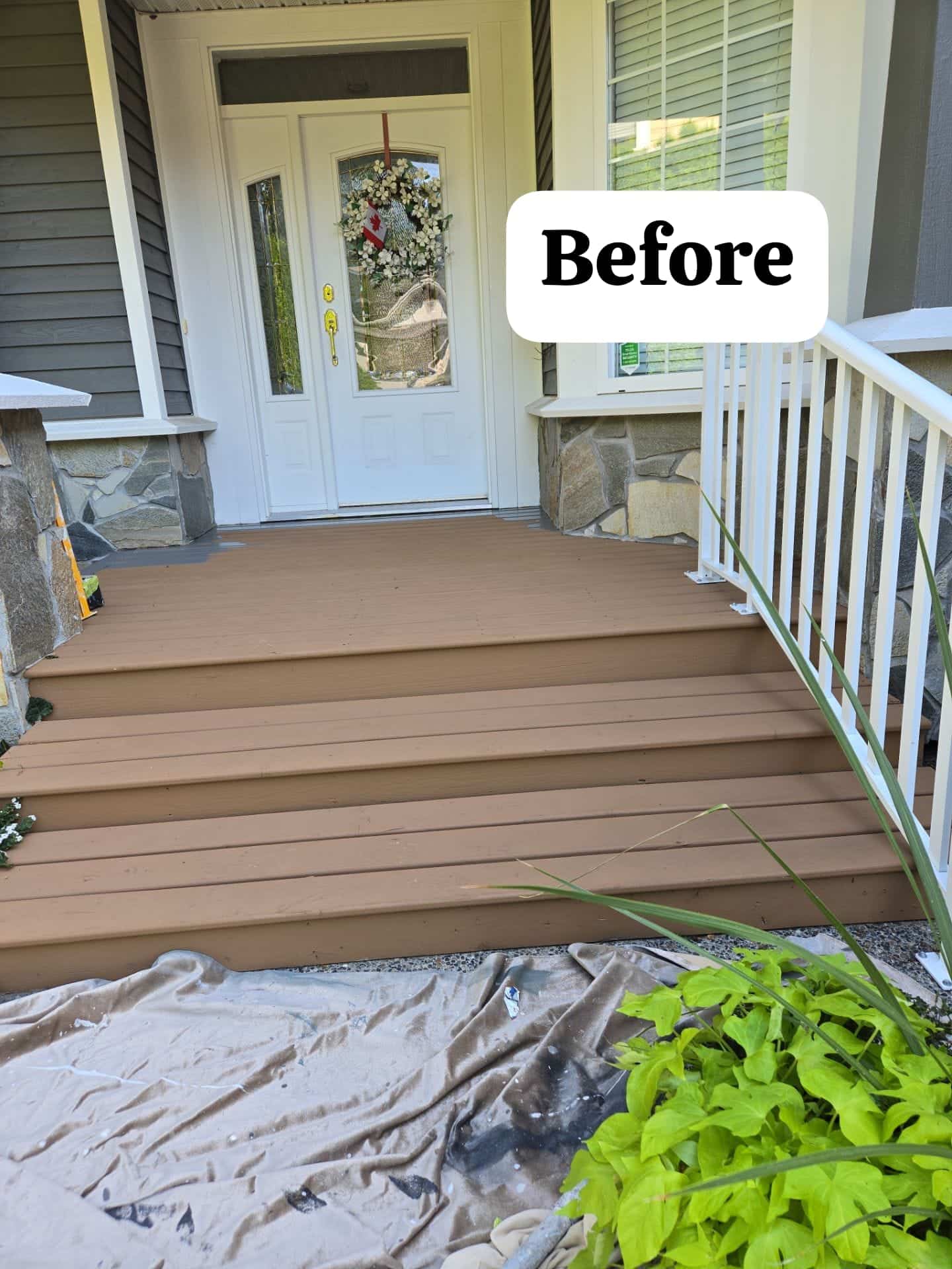Fireplace wall before painting