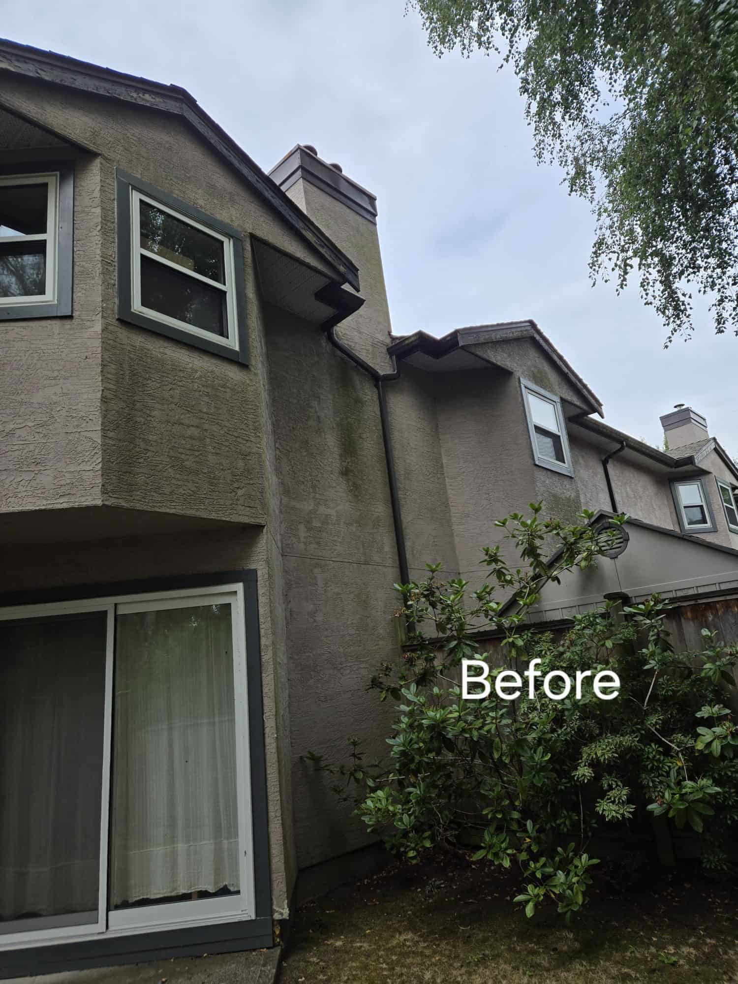 Wooden fence before treatment